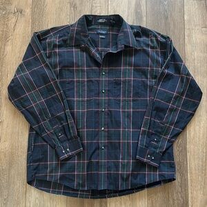 Van Heusen Blue and Red Casual Button Down Shirt